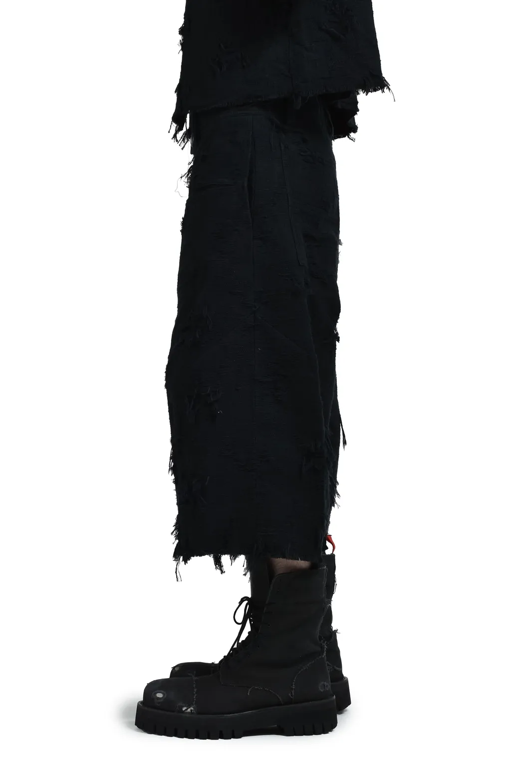Boro Jacquard Baggy Shorts / Blk