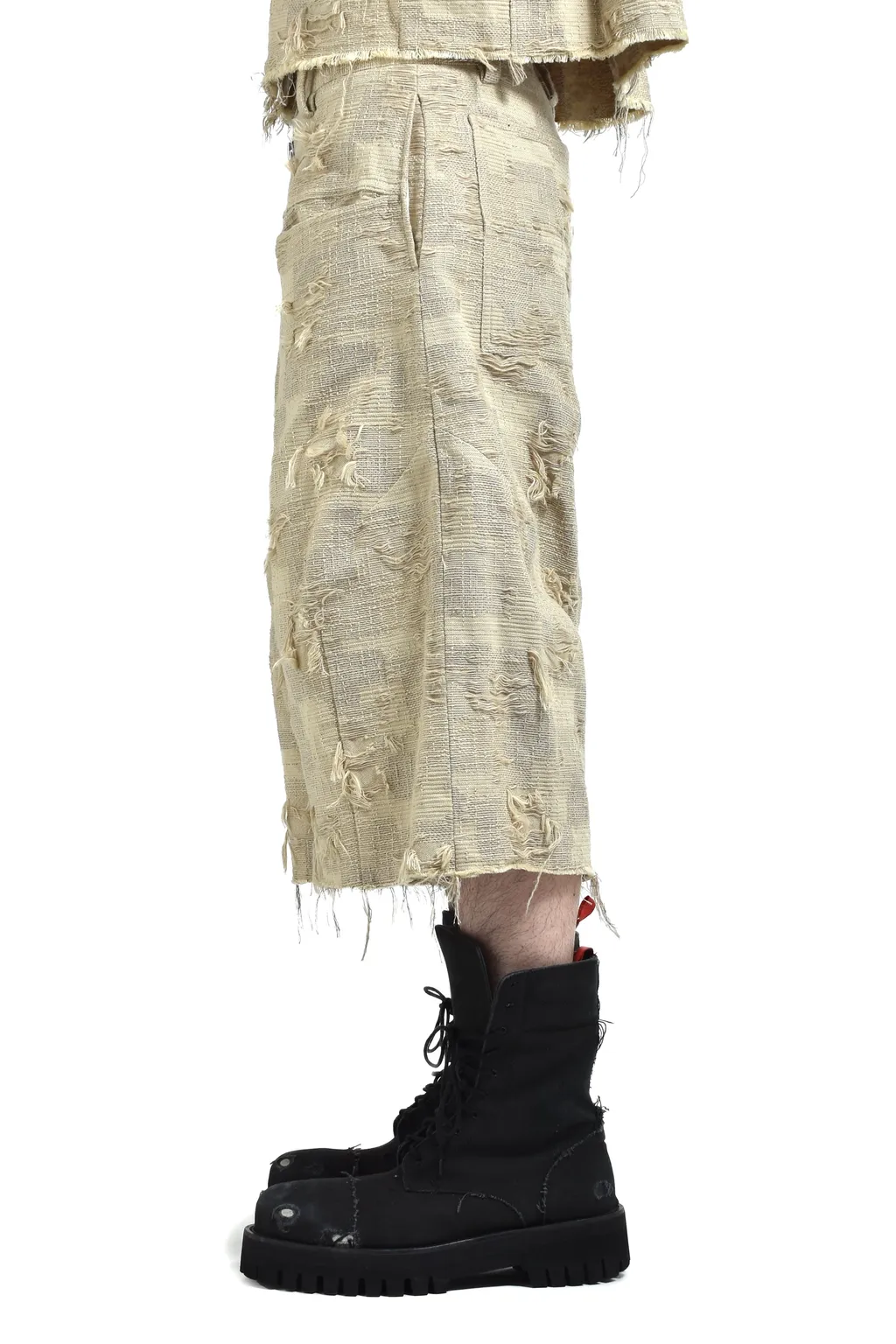 Boro Jacquard Baggy Shorts / Dusty Bei