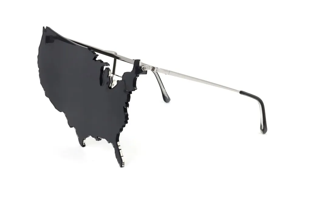 Linda Farrow X Jeremy Scott Map Frame Sunglasses