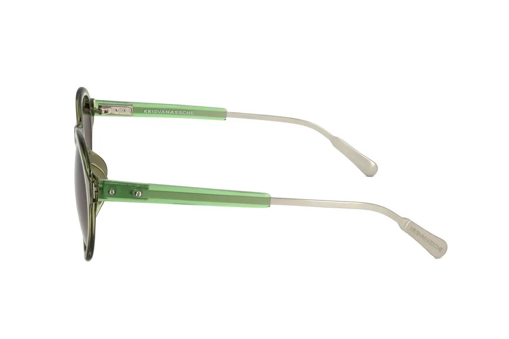 Linda Farrow X Kris Van Assche Oval Frame Sunglasses