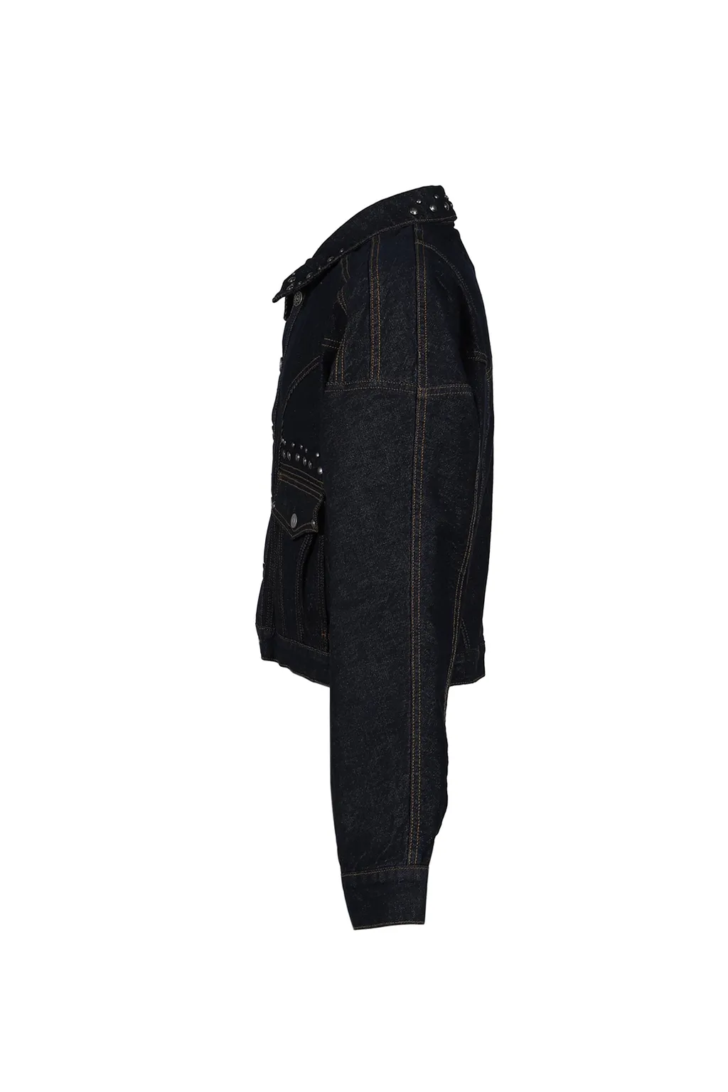 Liam Stud Denim Jacket / Deep Blu