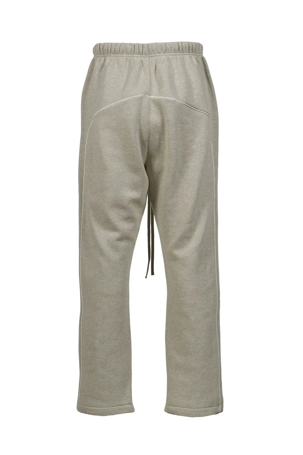 Relaxed Fleece Sweatpant With Piping / Heather Stone/Cloud Wht