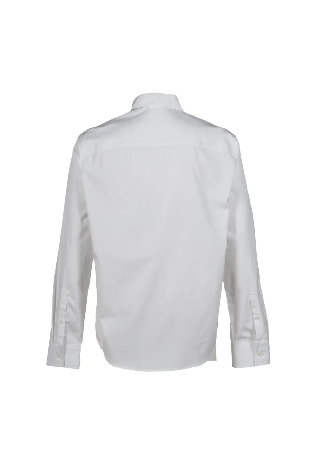 Zipped Poplin Shirt / White
