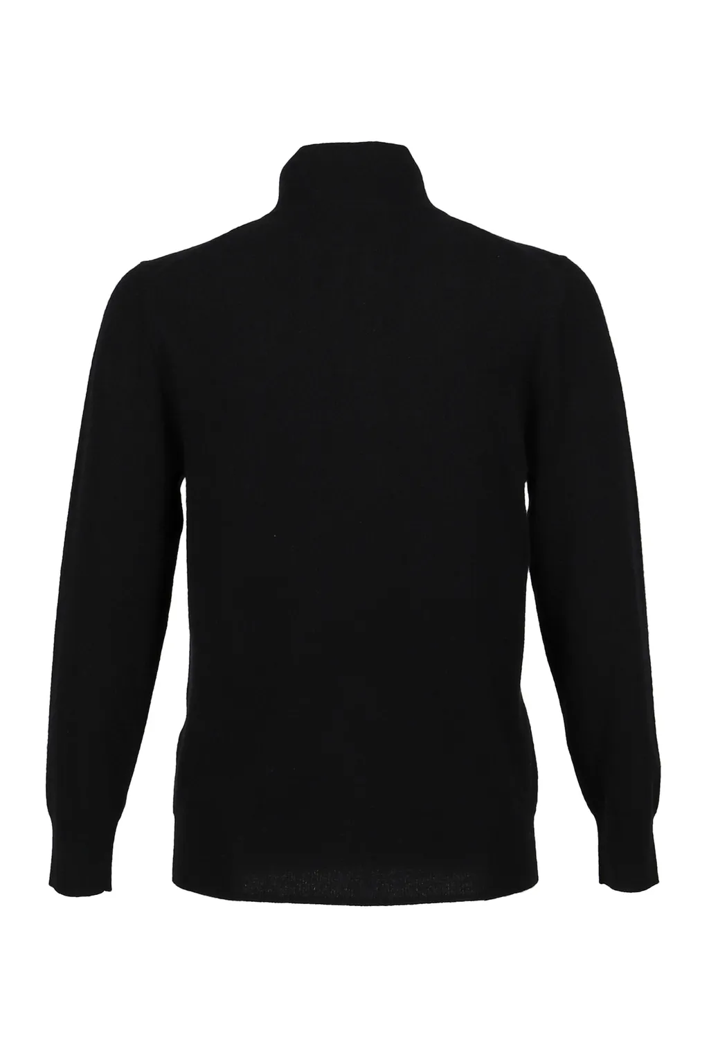 Cashmere Wool Zip Up Sweater / Blk