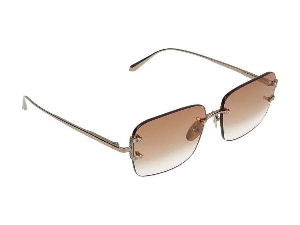 Linda Farrow Sasha Rectangle Frame Sunglasses