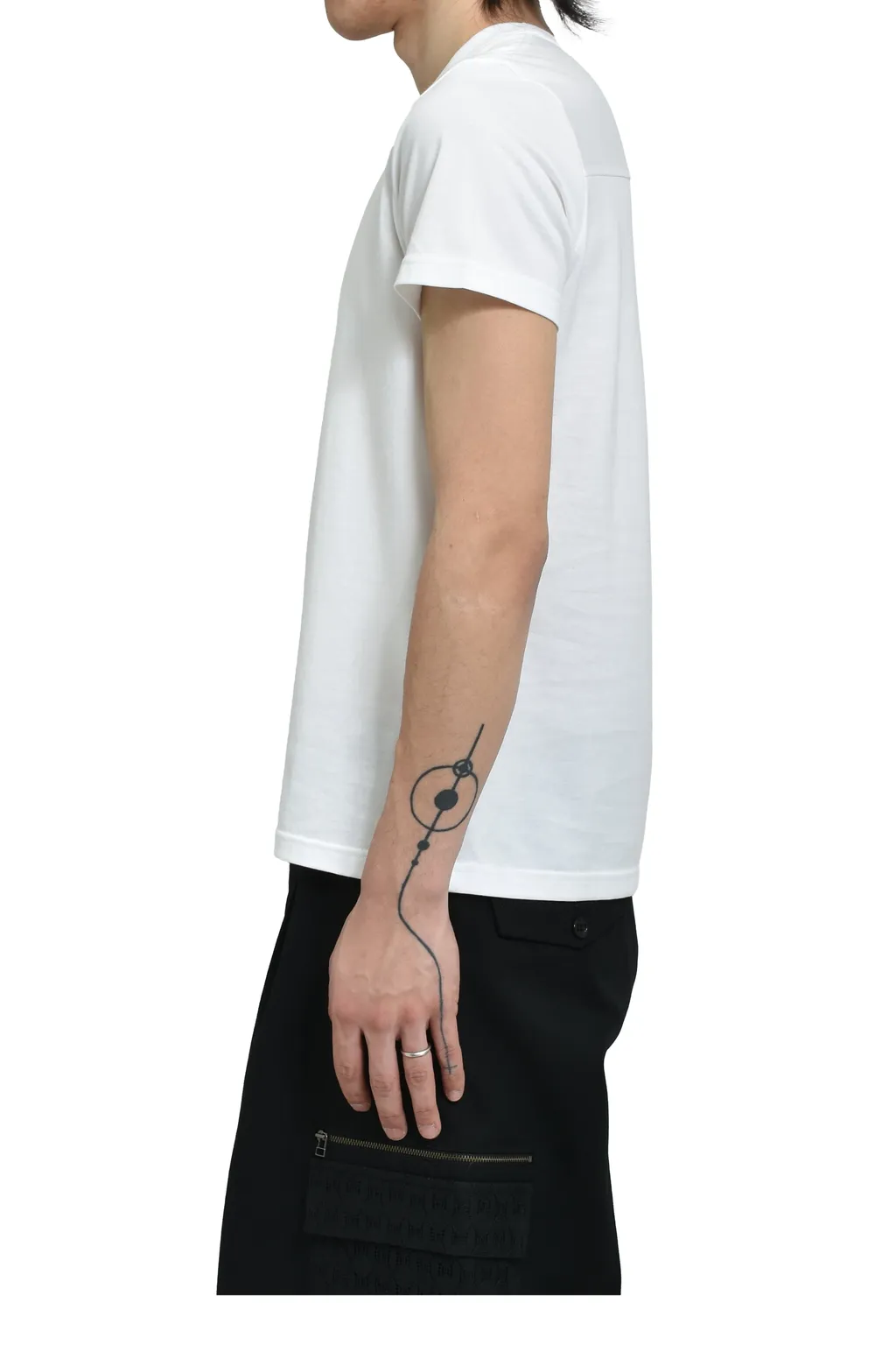 Embroidery Fitted Tee / Wht