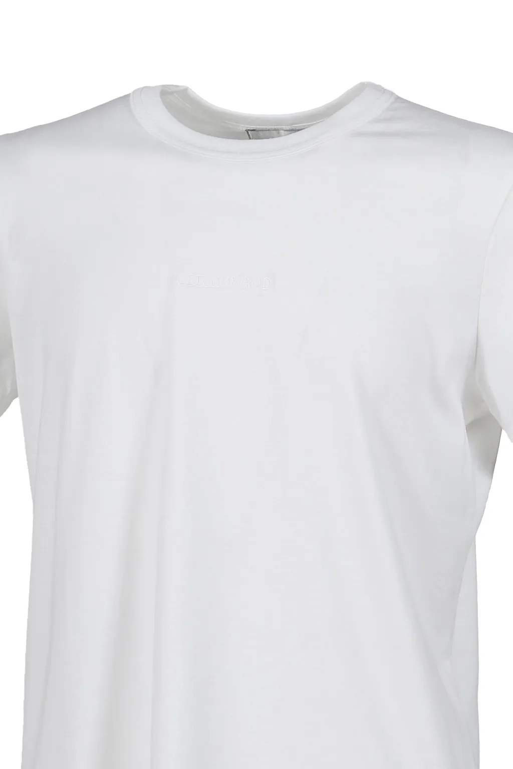 Embroidery Fitted Tee / Wht