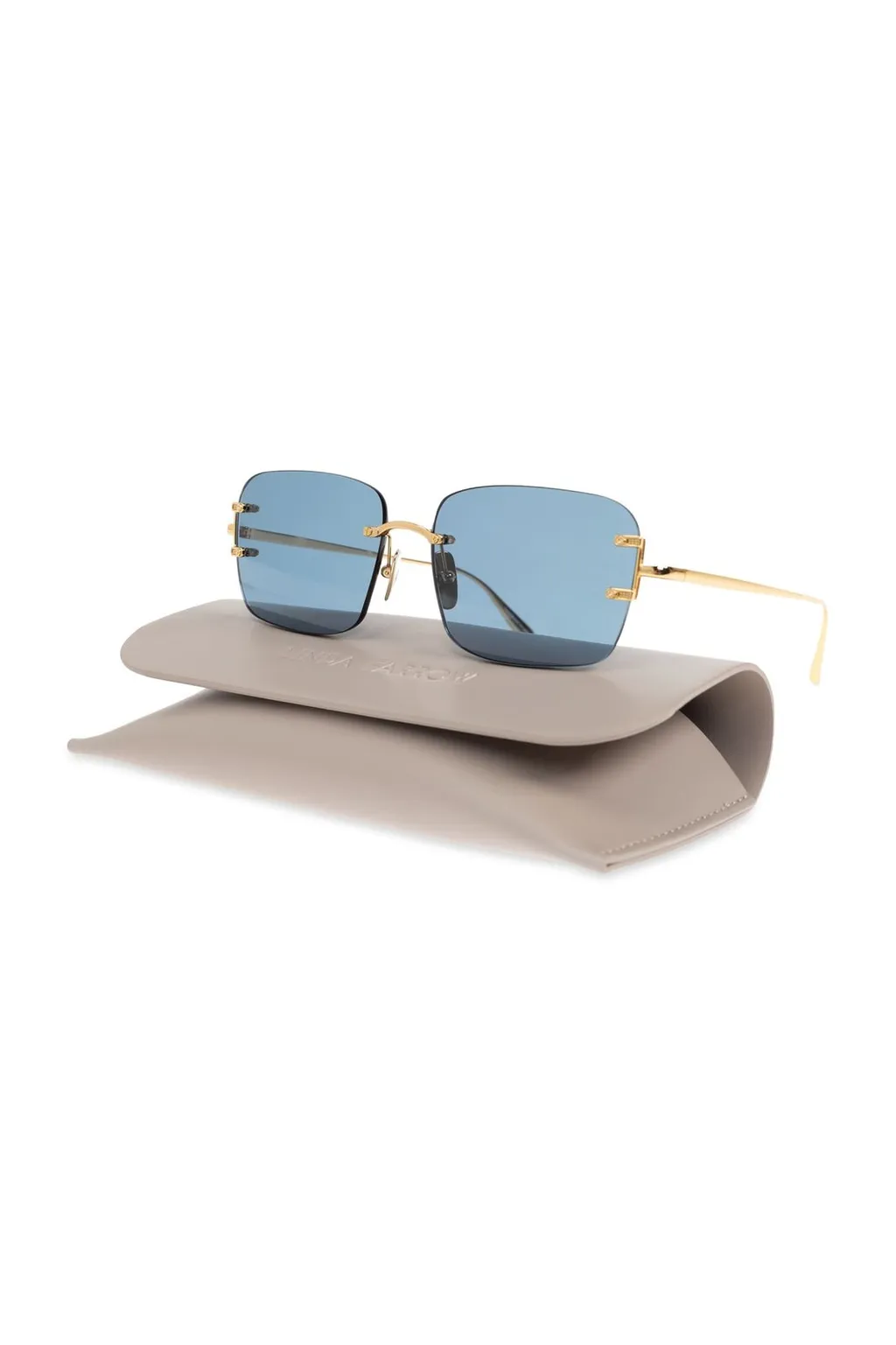 Linda Farrow Sasha Rectangle Frame Sunglasses