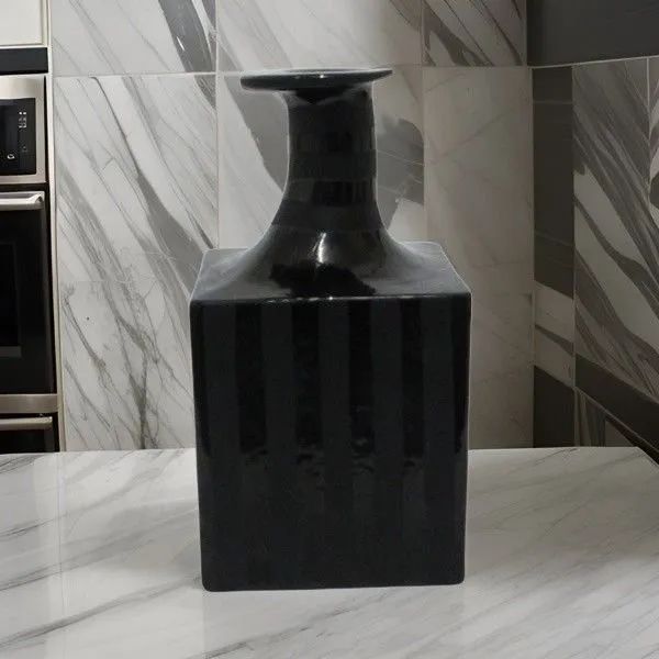 Livellara Large Stripped Bottle Vase