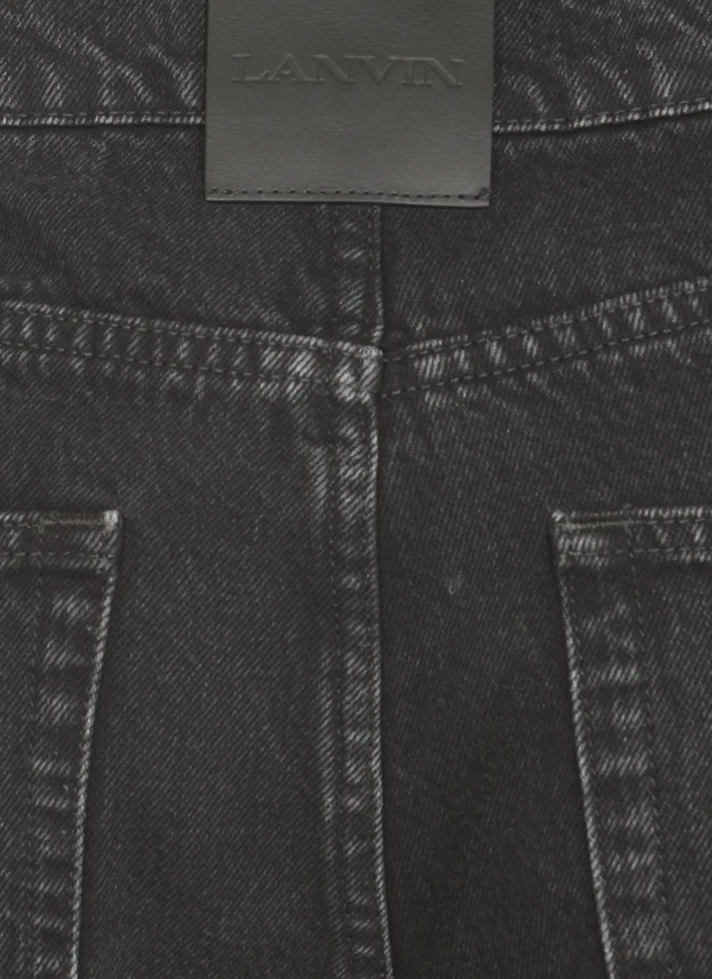 Lanvin Logo Patch Straight Leg Jeans
