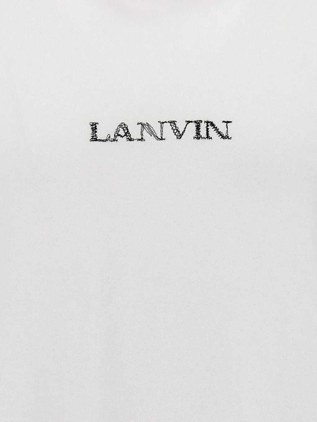 Lanvin Logo Embroidered Drawstring Hoodie