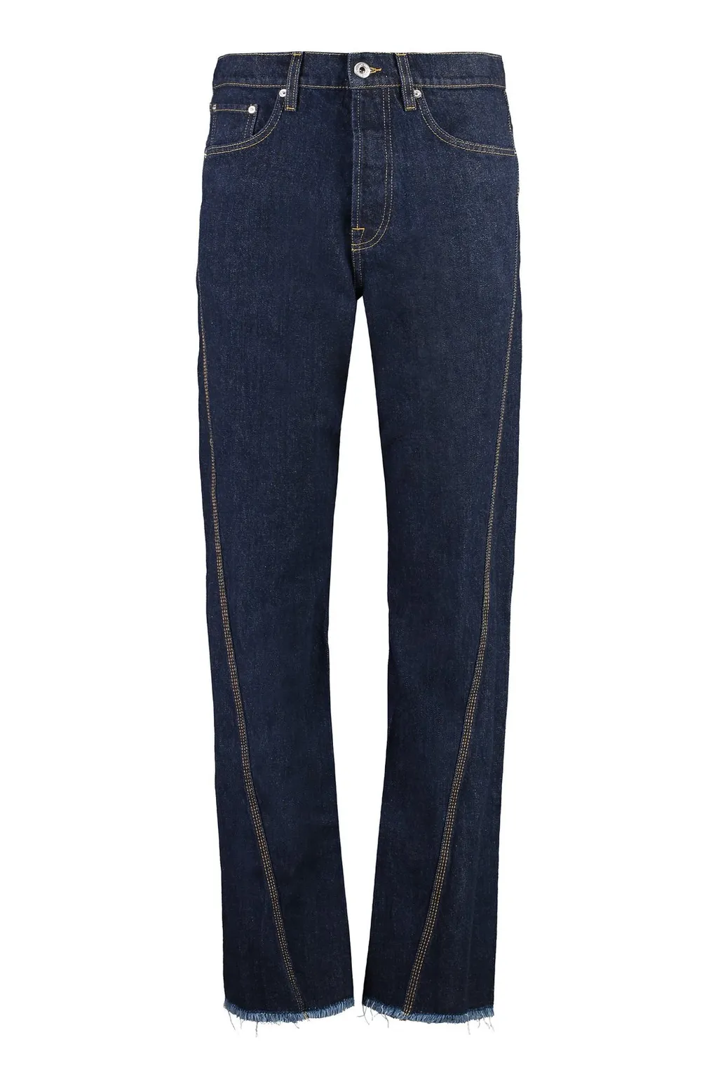 Lanvin Logo Patch Mid-Rise Jeans