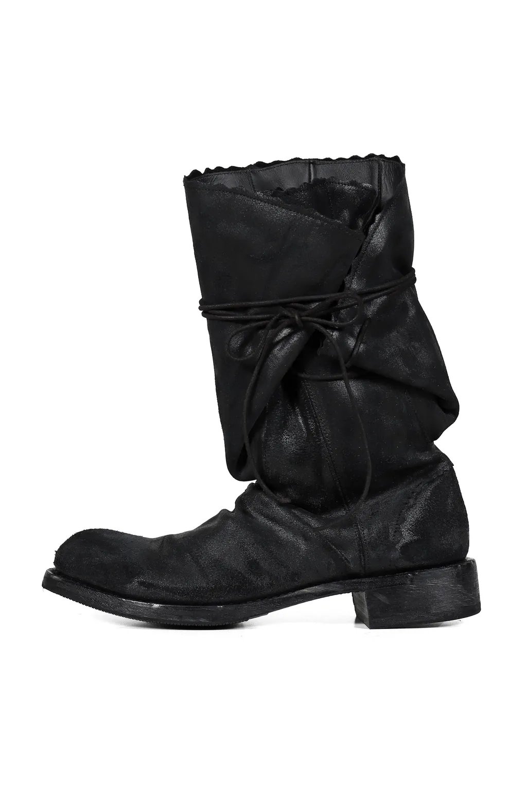 Flap Lace Boots / Black