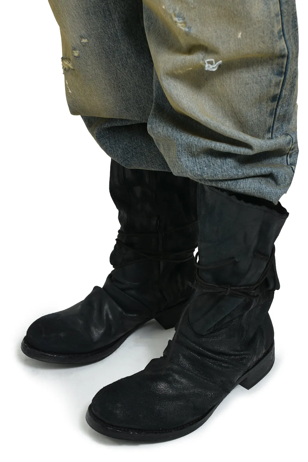 Flap Lace Boots / Black