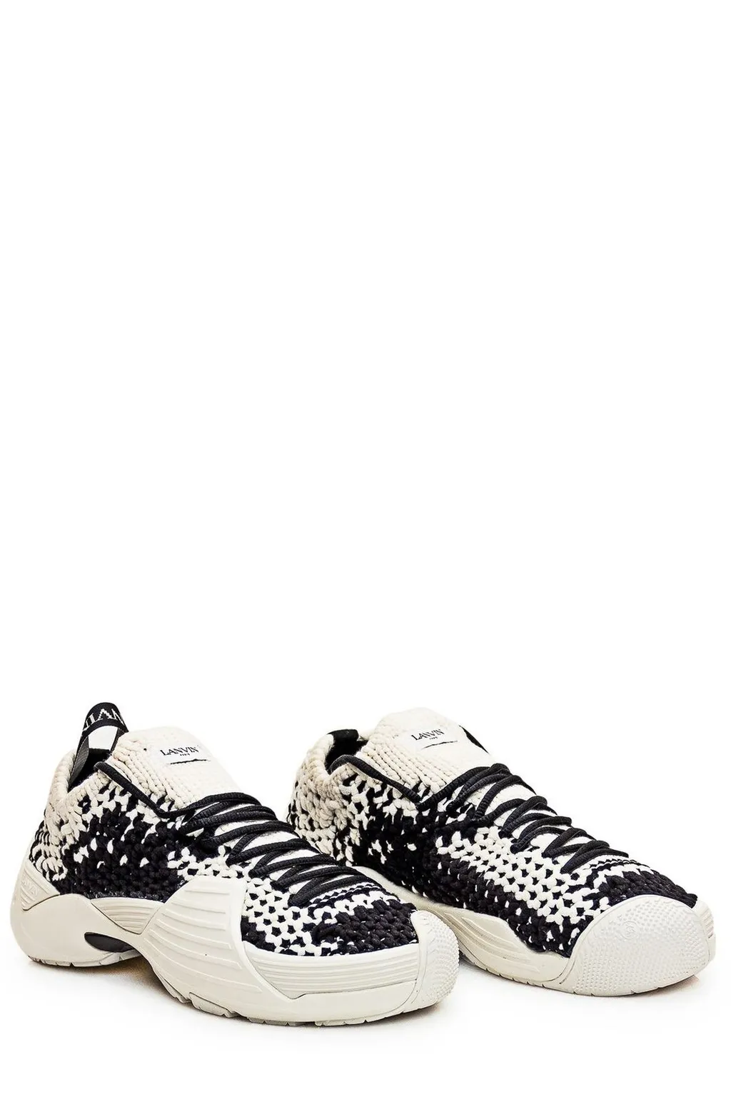 Lanvin Flash Knit Lace-Up Sneakers