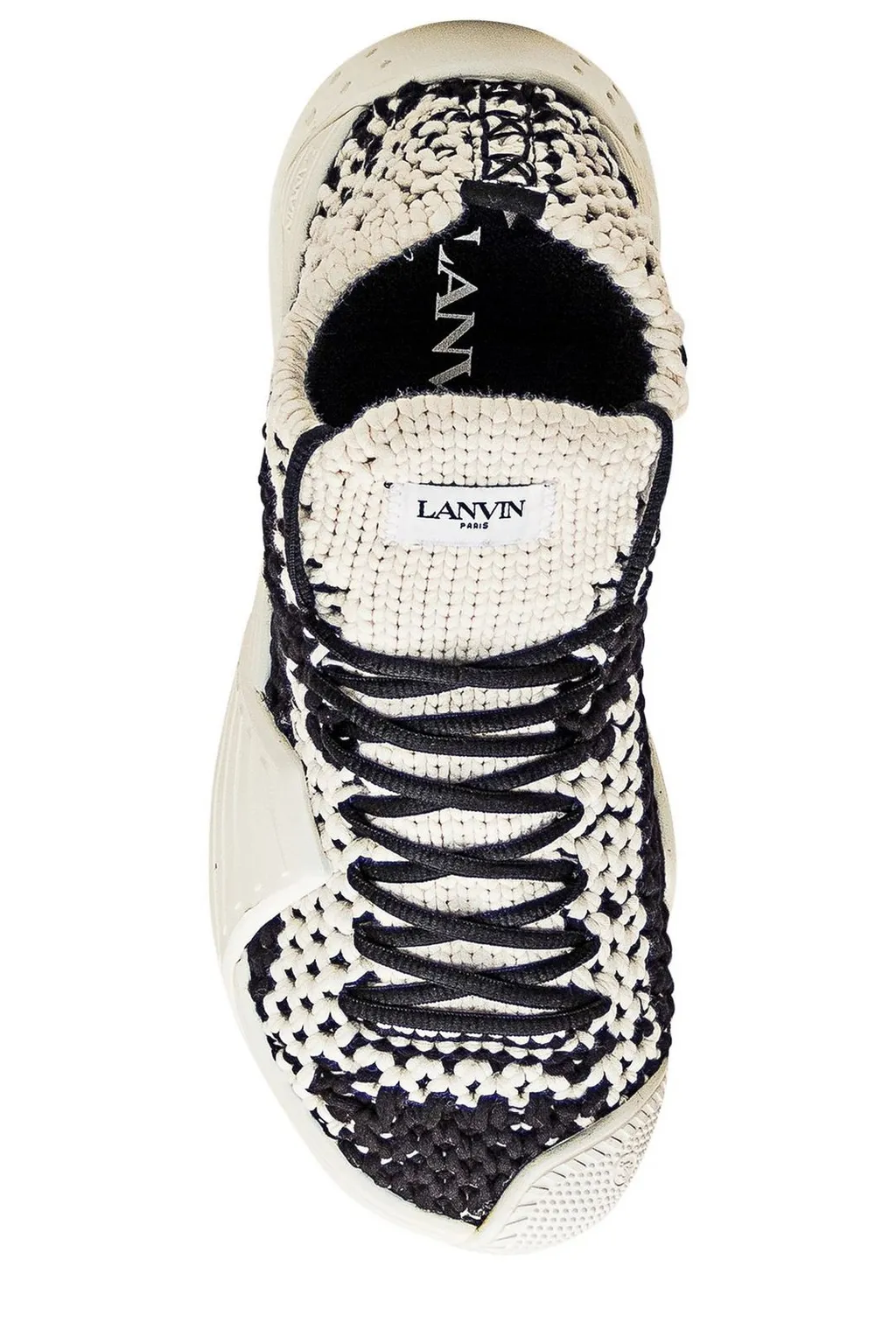 Lanvin Flash Knit Lace-Up Sneakers