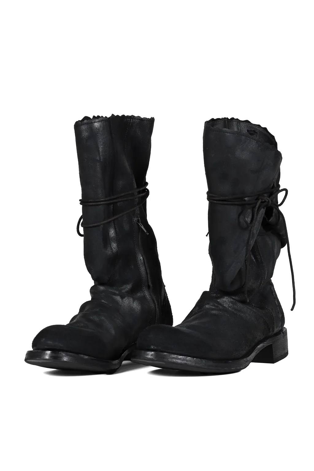 Flap Lace Boots / Black