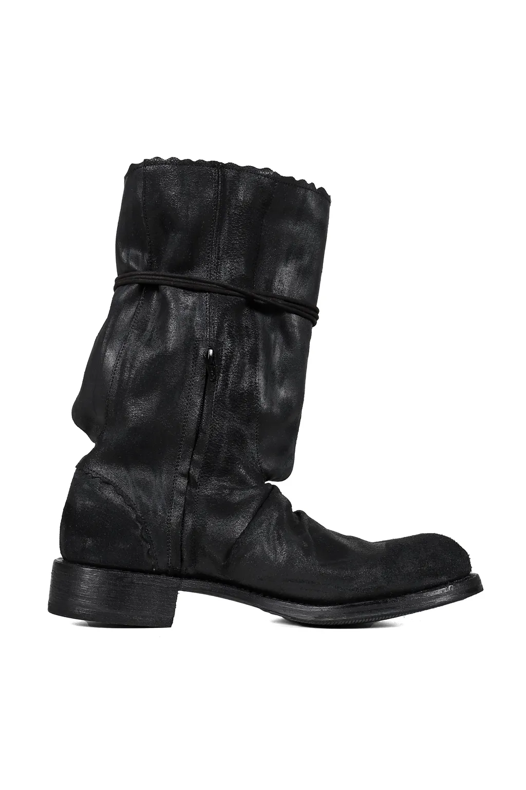 Flap Lace Boots / Black