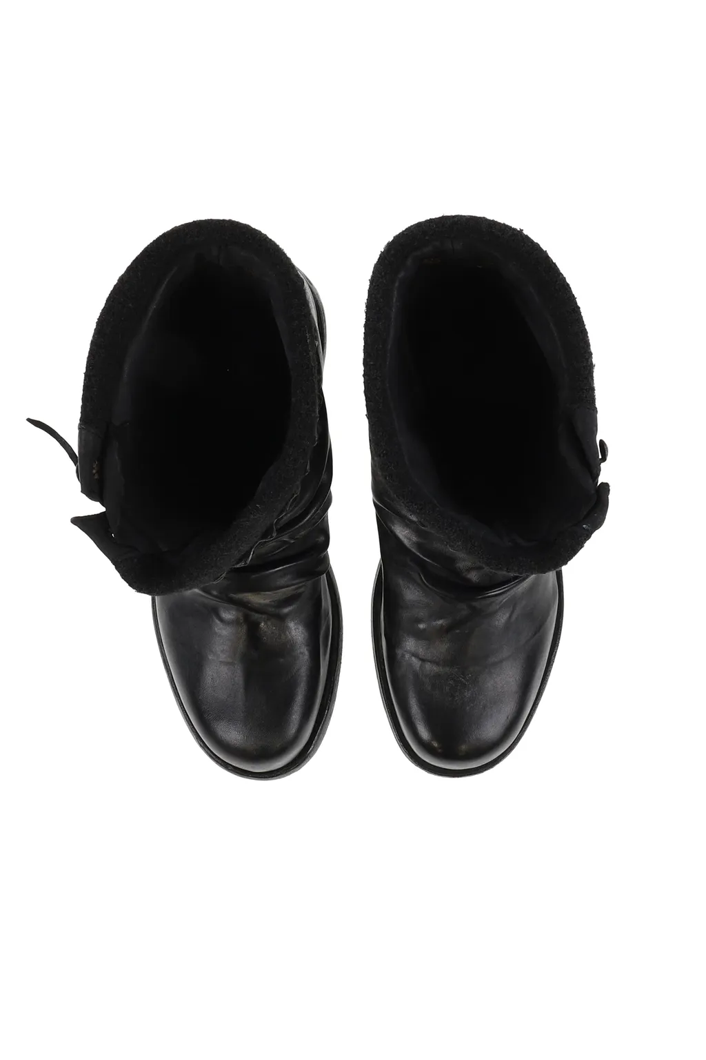Leather Boxing Combat Boot / Blk