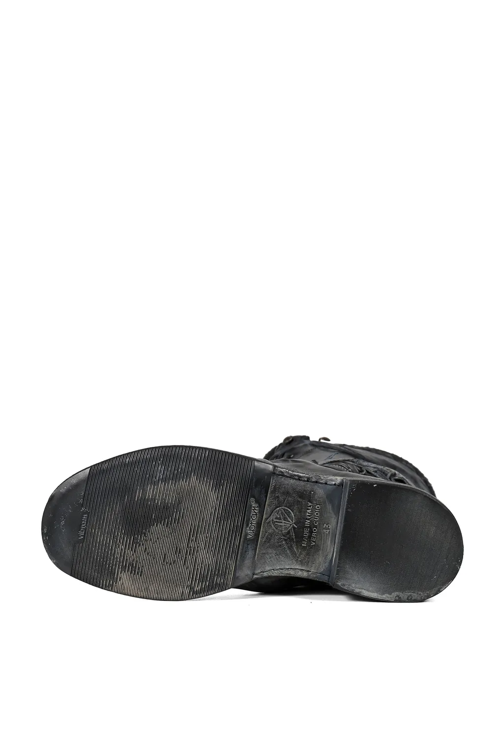 Leather Boxing Combat Boot / Blk