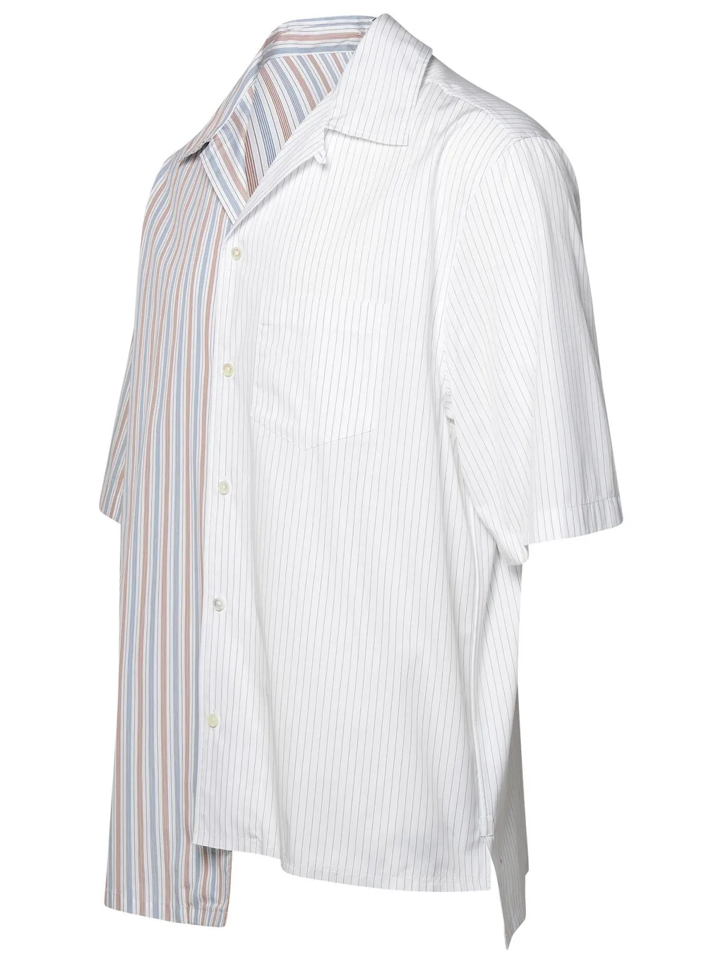 Lanvin Striped Asymmetric Drop-Shoulder Shirt