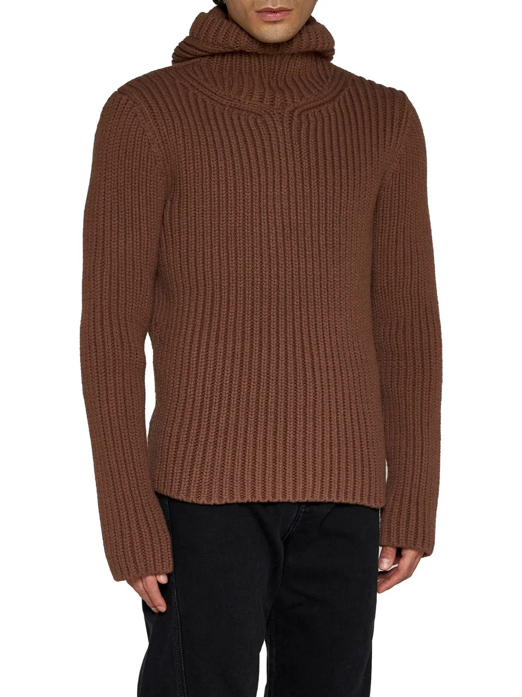 Lanvin Long Sleeved Hooded Knitted Jumper