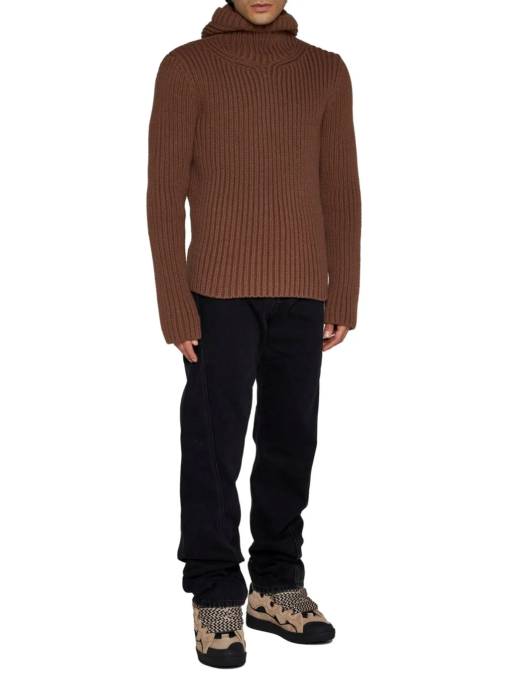 Lanvin Long Sleeved Hooded Knitted Jumper