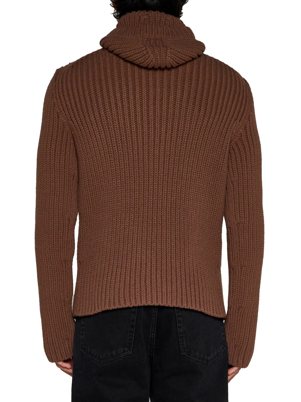 Lanvin Long Sleeved Hooded Knitted Jumper