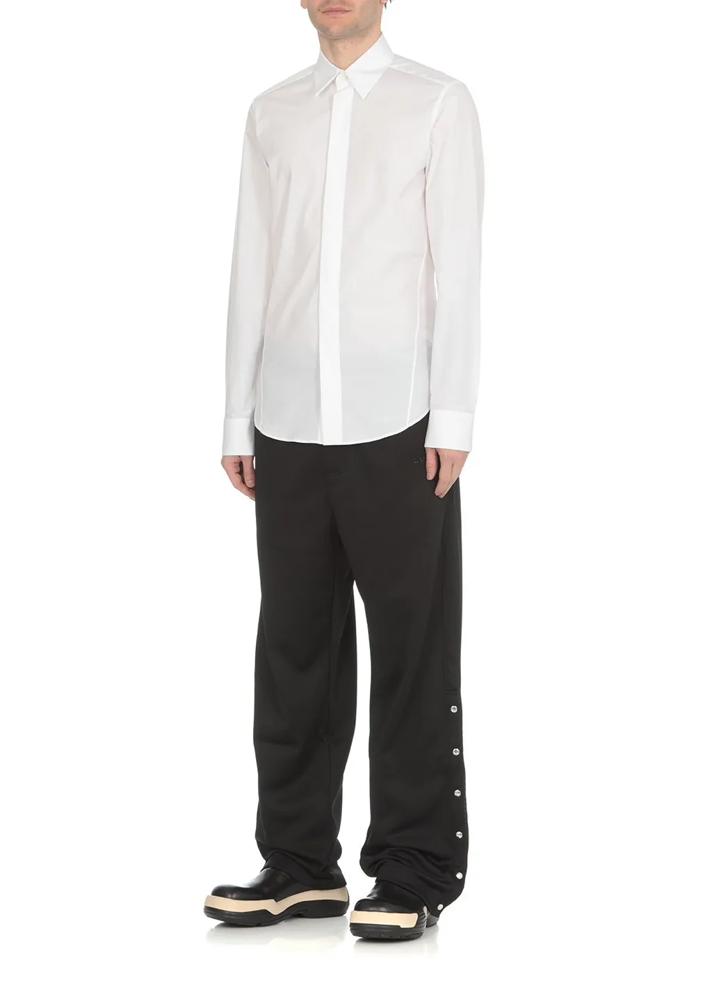 Lanvin Curved Hem Long-Sleeved Shirt