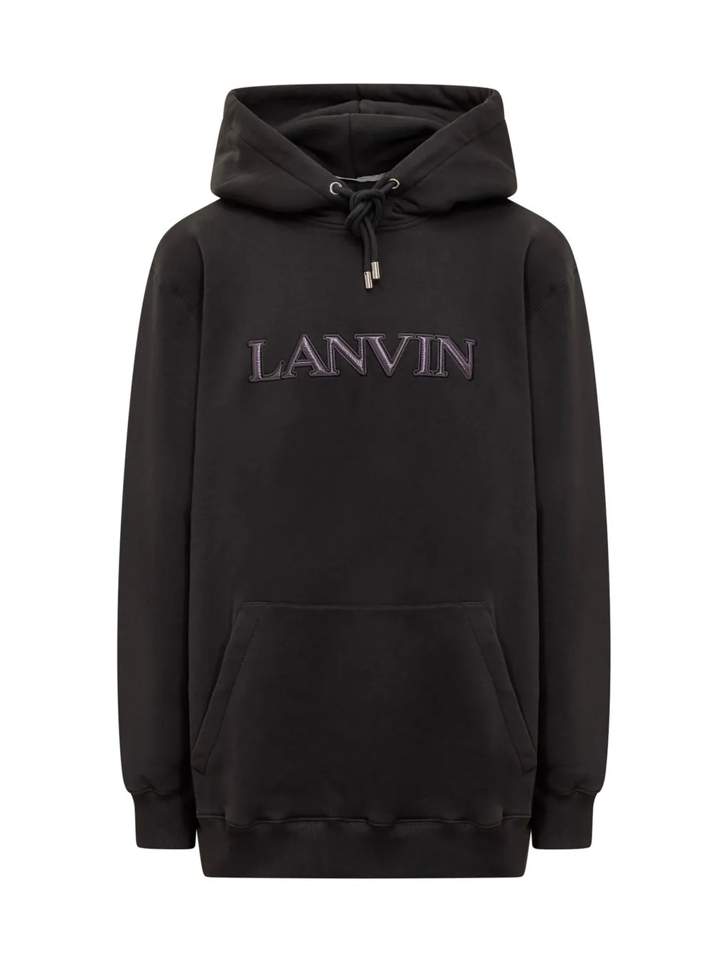 Lanvin Logo Embroidered Drawstring Hoodie