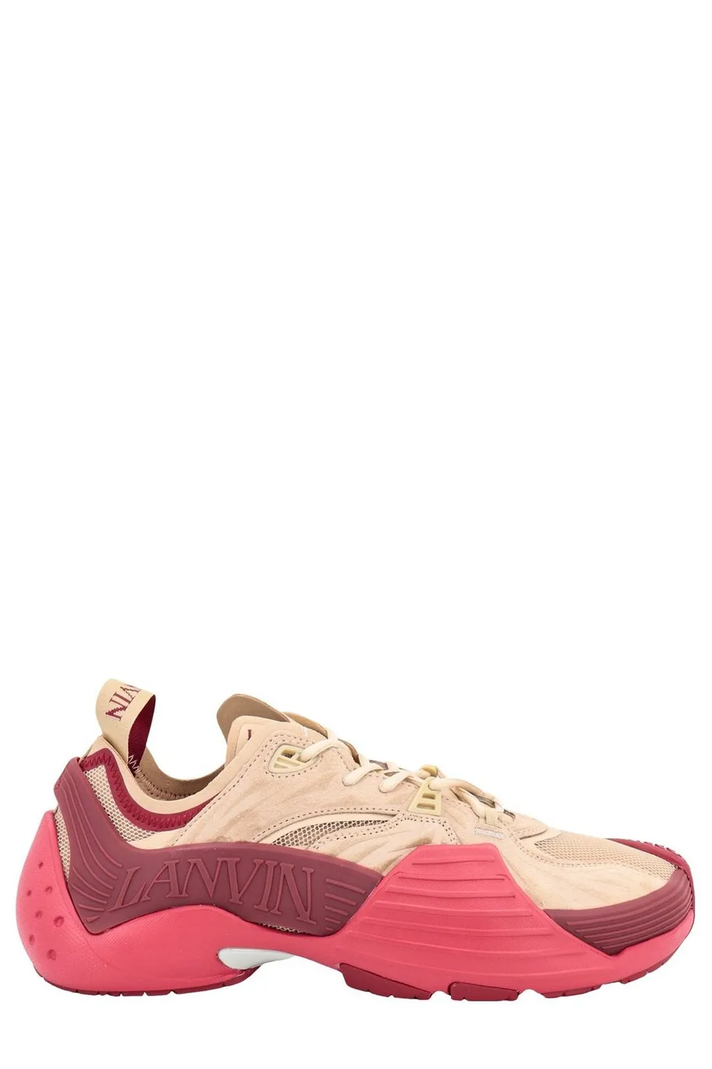 Lanvin Flash-X Meshed Lace-Up Sneakers