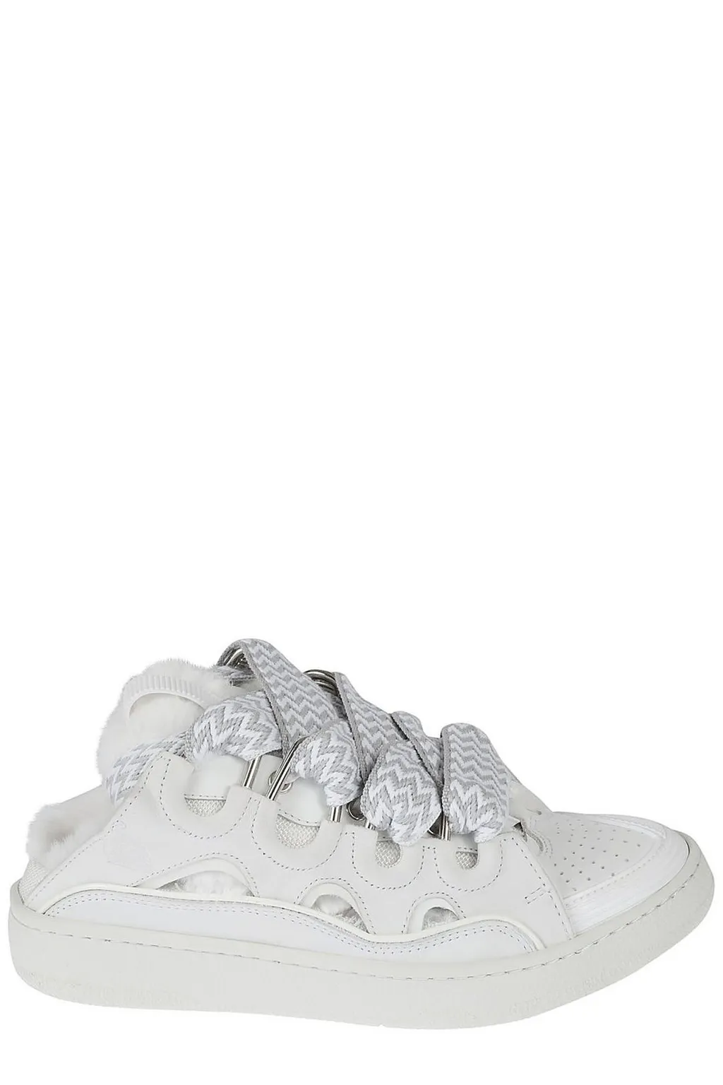 Lanvin Curb Slip-On Lace-Up Sneakers