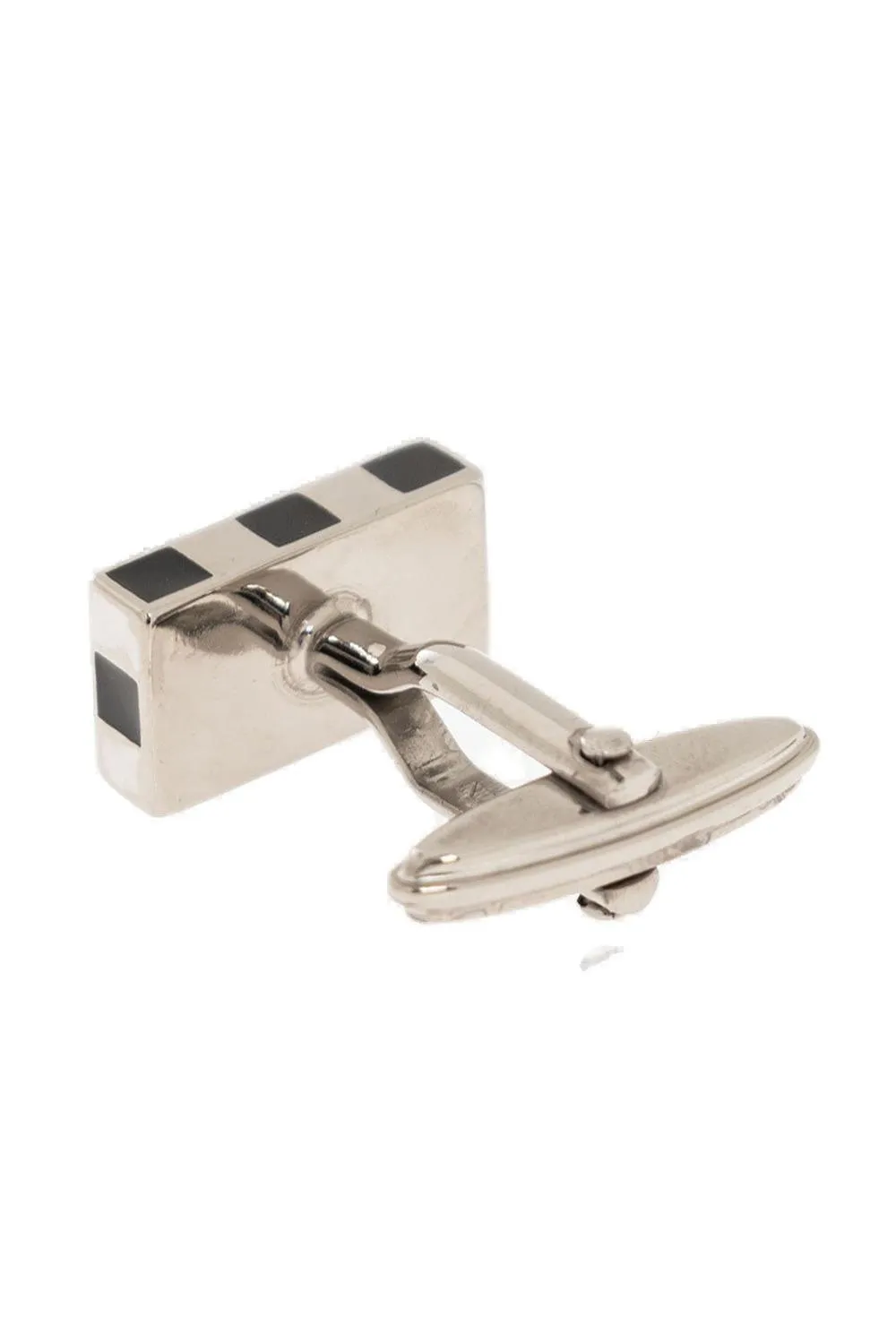 Lanvin Logo-Engraved Twist-Lock Closure Cufflinks