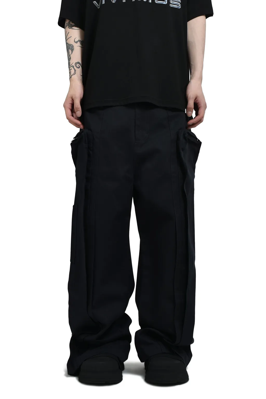 Ertical Pocket Cargo Pants / Blk