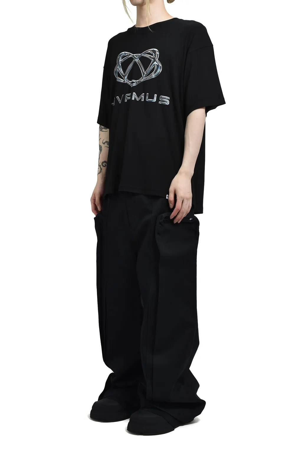Ertical Pocket Cargo Pants / Blk