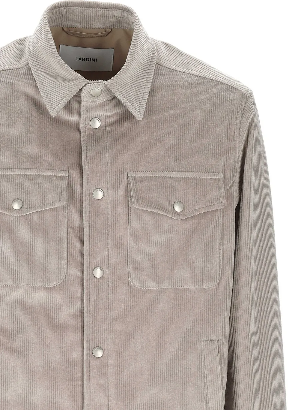 Lardini Long Sleeved Snapped Corduroy Overshirt