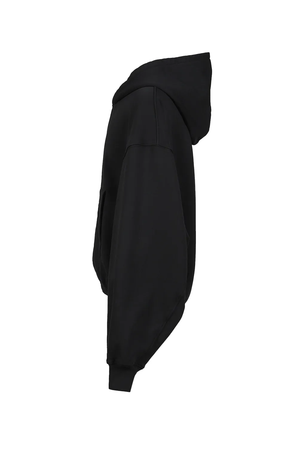 Short Hoodie Zip Up W/Elastic / Blk