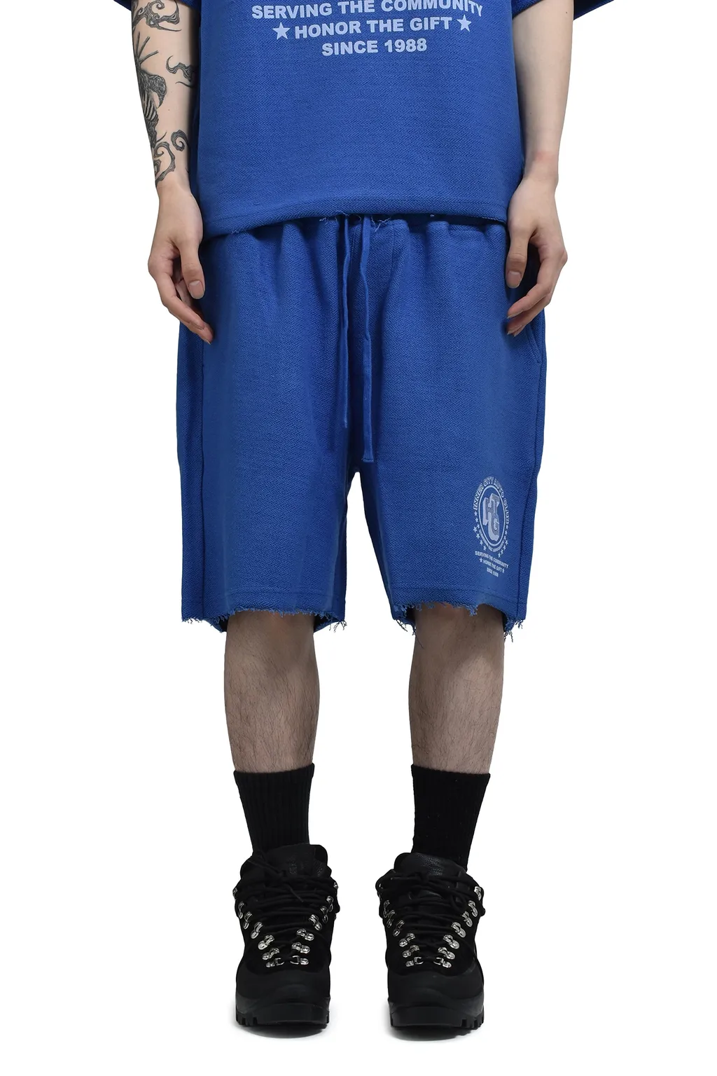 Race Herringbone Short / Blu