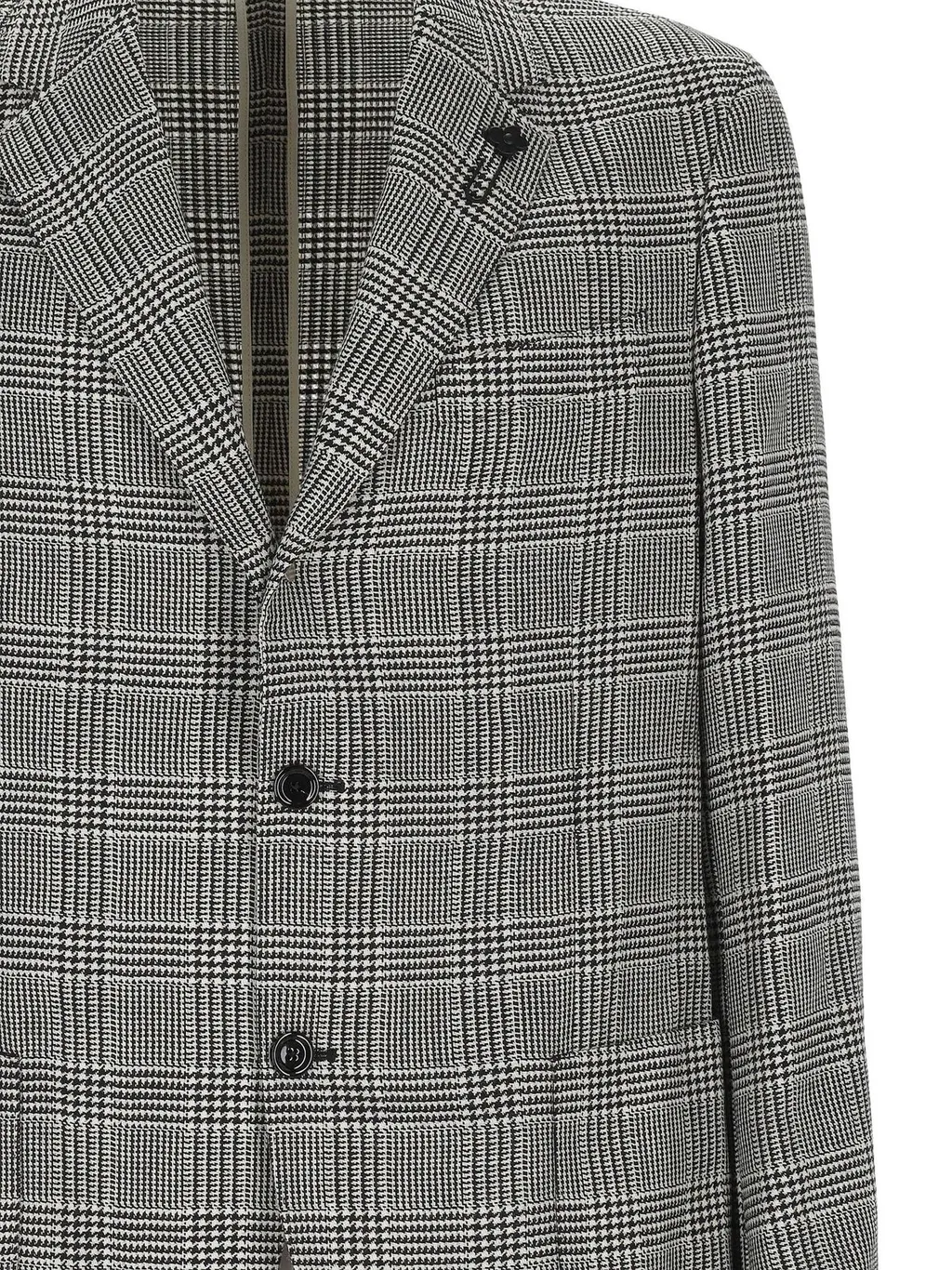 Lardini Checked Single-Breasted Blazer