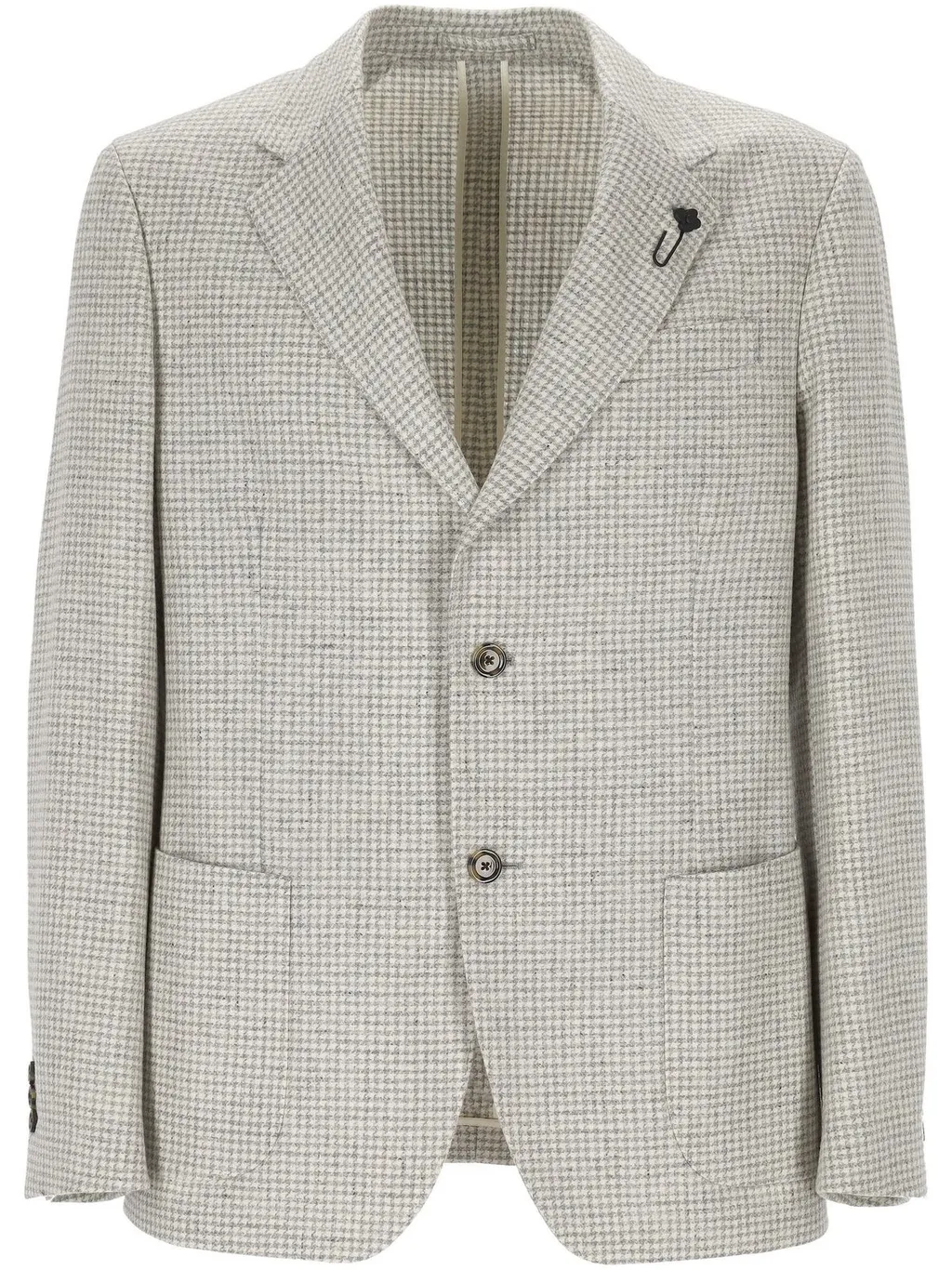 Lardini Single-Breasted Checked Blazer