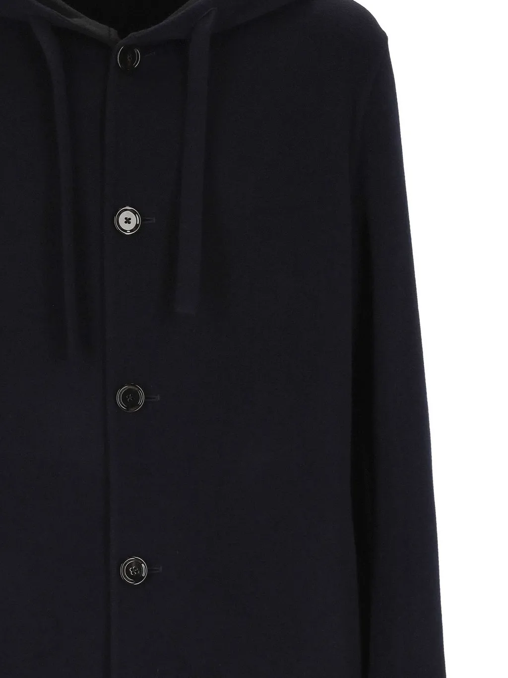 Lardini Single-Breasted Hooded Coat