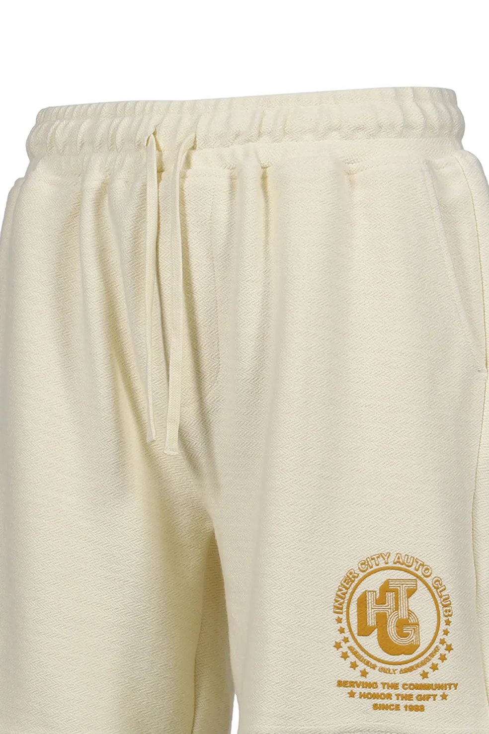 Race Herringbone Short / Wht