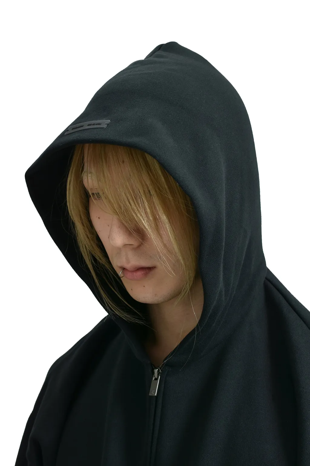 Classic Fit Fleece Zip Up Hoodie / Jet Blk