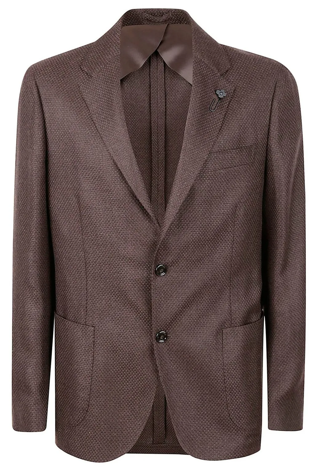 Lardini Panama-Textured Two-Button Blazer