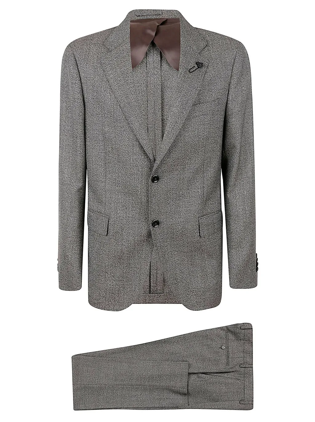 Lardini Single-Breasted V-Neck Suit