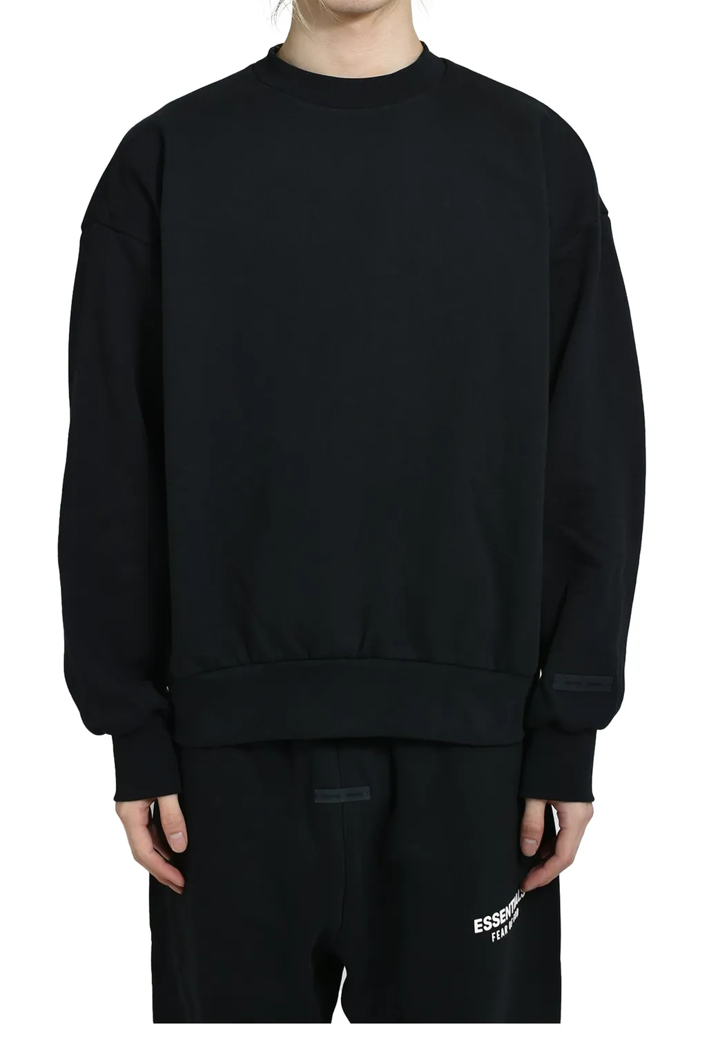 Classic Fit Fleece Crewneck / Jet Blk