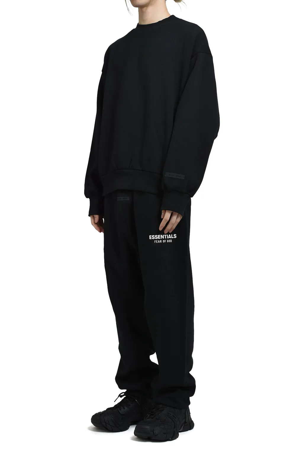 Classic Fit Fleece Crewneck / Jet Blk