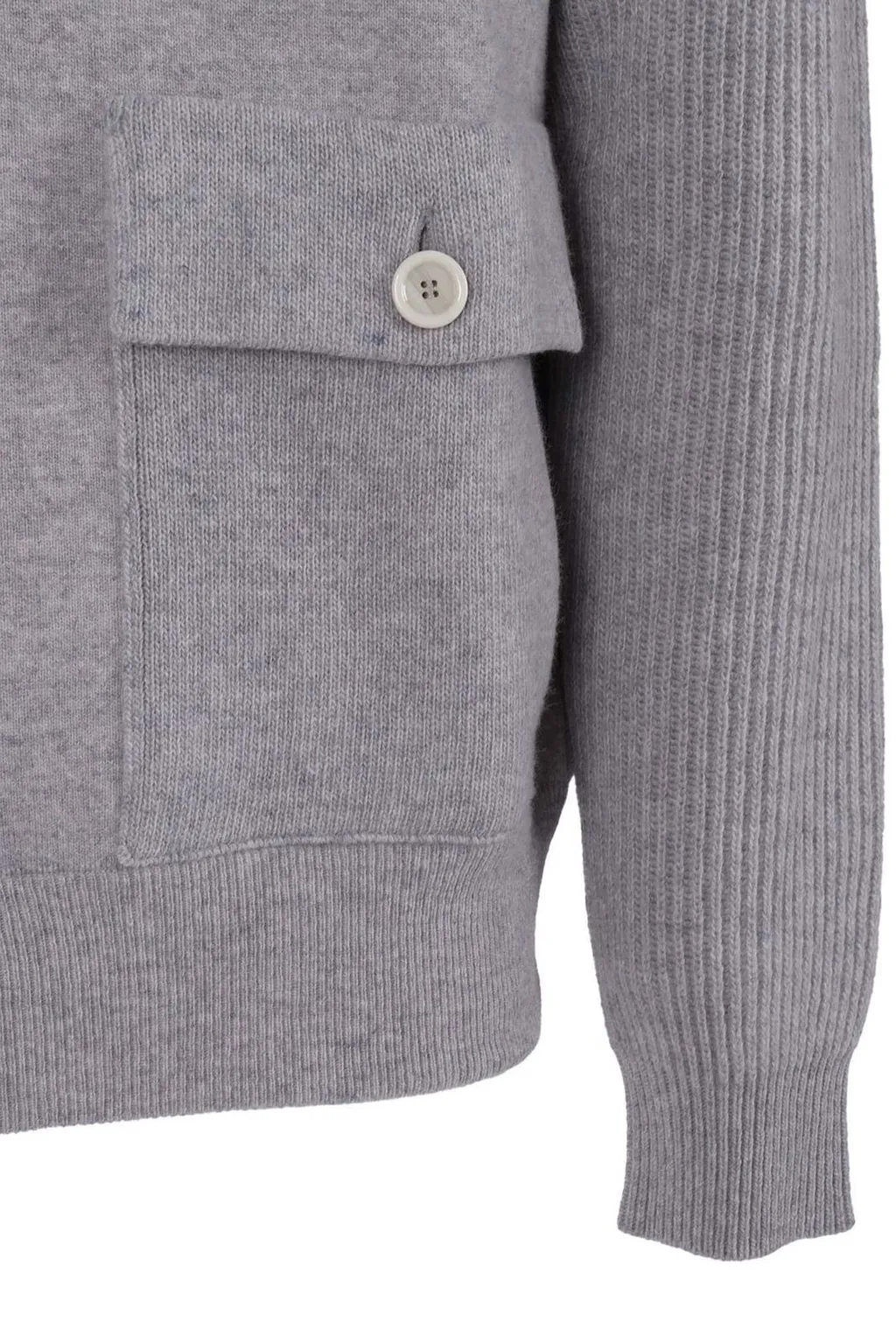 Lardini High-Neck Buttoned Knitted Cardigan