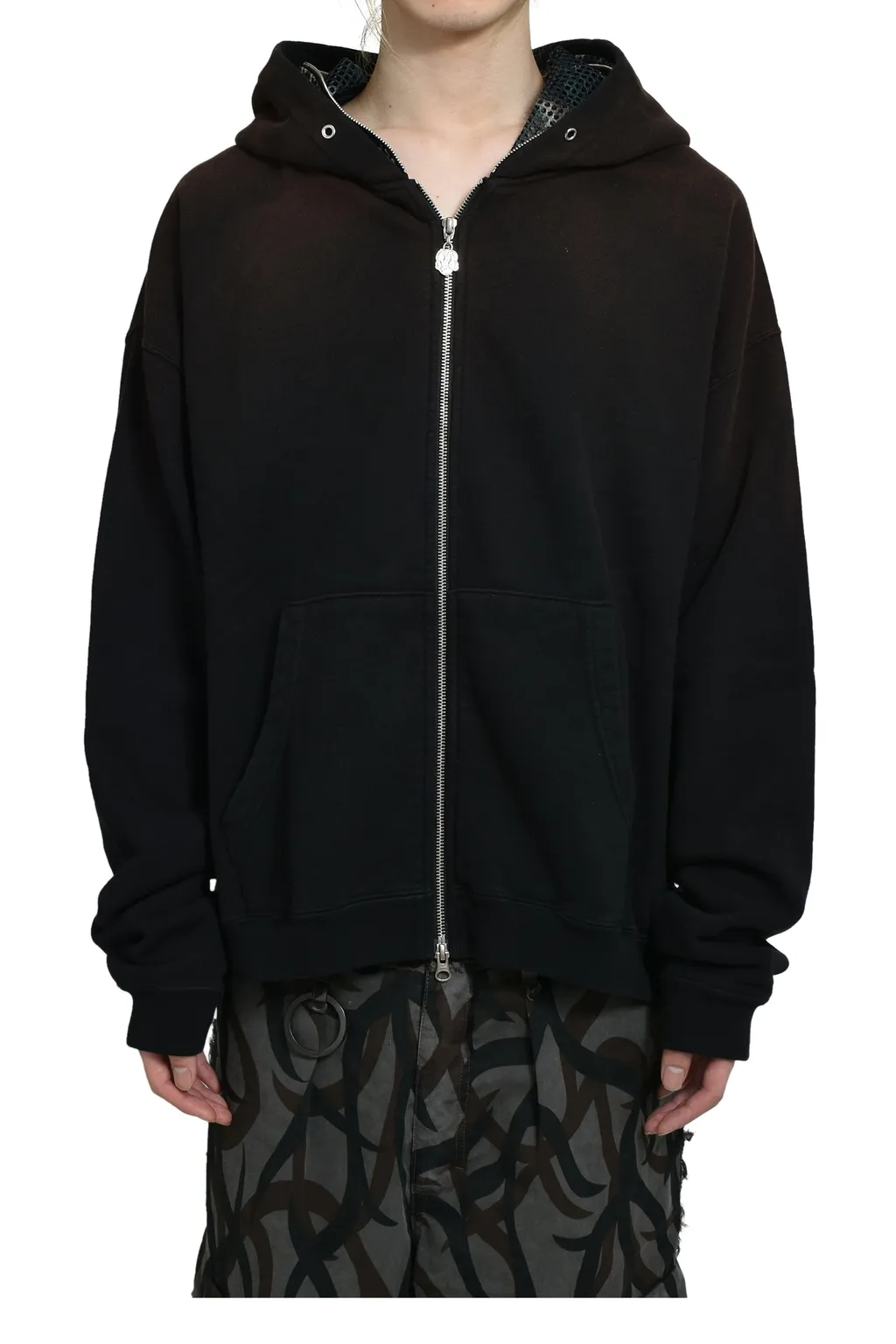 Camo Face Full Zip Hoodie / Blk