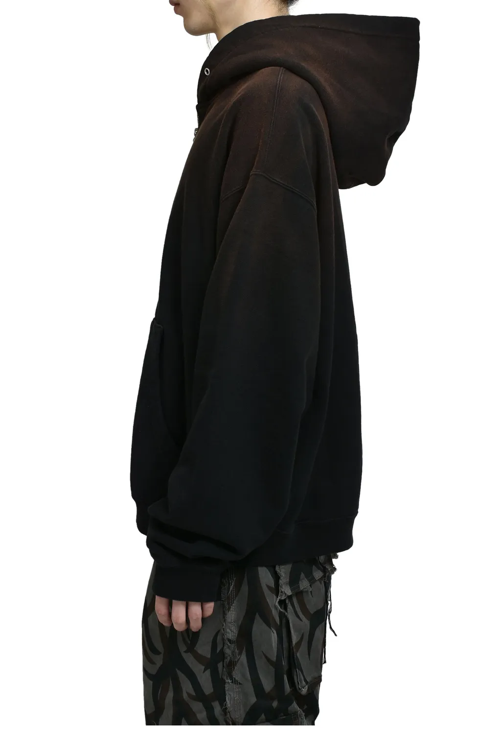 Camo Face Full Zip Hoodie / Blk